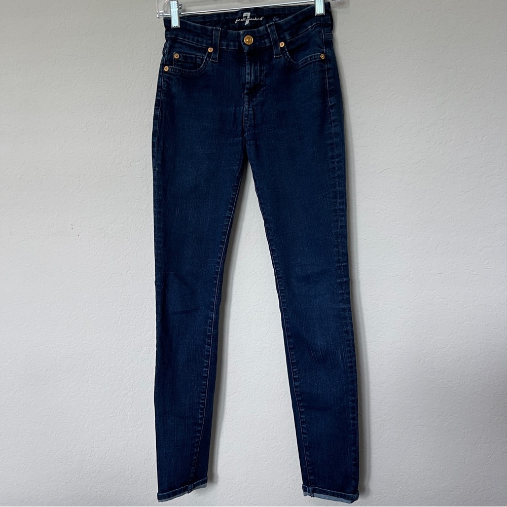 7 For All Mankind “The Skinny” Women’s Jeans Size 24 Dark Wash